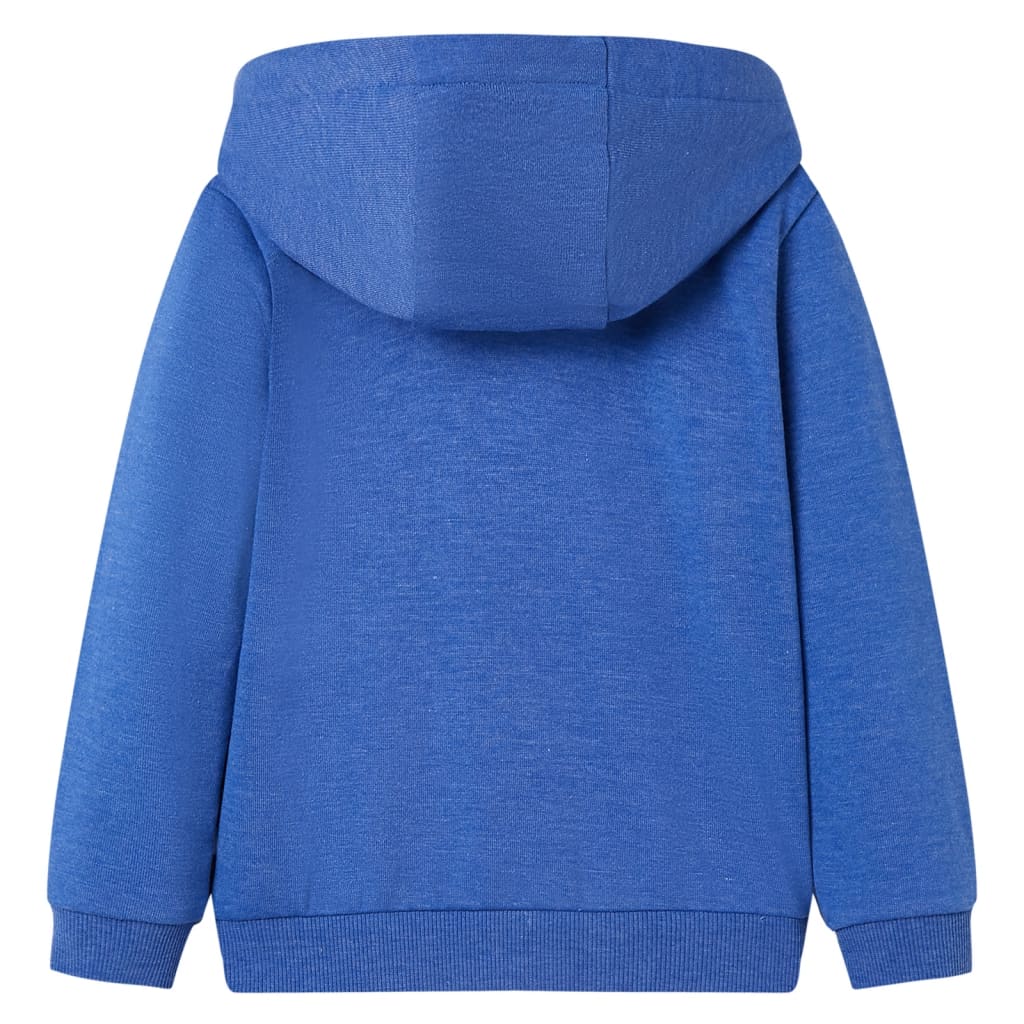 VidaXL Kinderstrickjacke mit Kapuze und Reißverschluss 104 blau gemischt