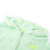 VidaXL Kinderstrickjacke mit Kapuze und Reißverschluss 116 Hellgrün