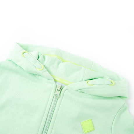 VidaXL Kinderstrickjacke mit Kapuze und Reißverschluss 116 Hellgrün