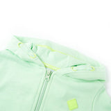 VidaXL Kinderstrickjacke mit Kapuze und Reißverschluss 128 Hellgrün