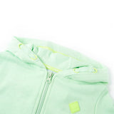 VidaXL Kinderstrickjacke mit Kapuze und Reißverschluss 140 Hellgrün