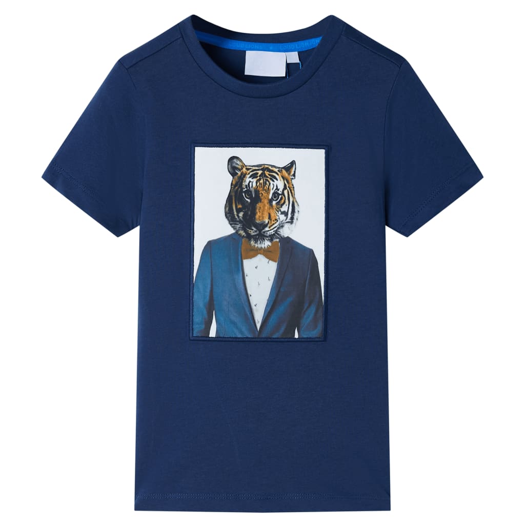 VidaXL Kindershirt mit kurzen Ärmeln 104 dunkelblau