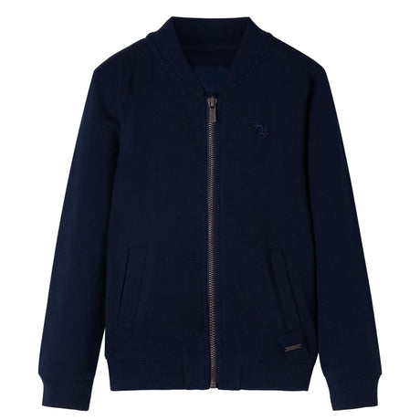 VidaXL Kinderstrickjacke mit Reißverschluss 116 Marineblau