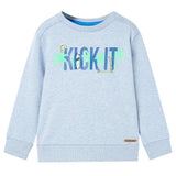 VidaXL Kinderpullover 128 gemischtes zartes Blau