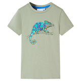 VidaXL Kindershirt mit kurzen Ärmeln 104 helles Khaki
