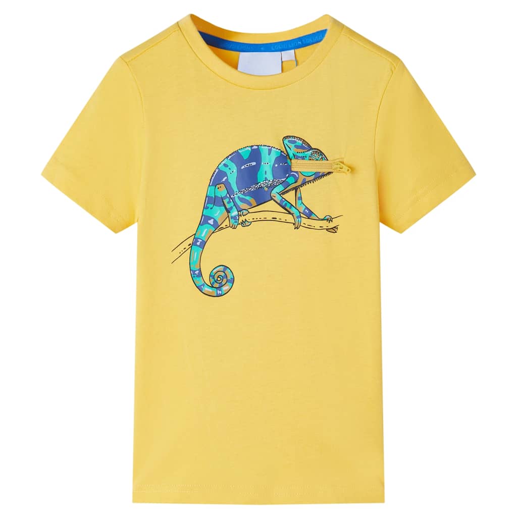 VidaXL Kindershirt mit kurzen Ärmeln 128 hellocker