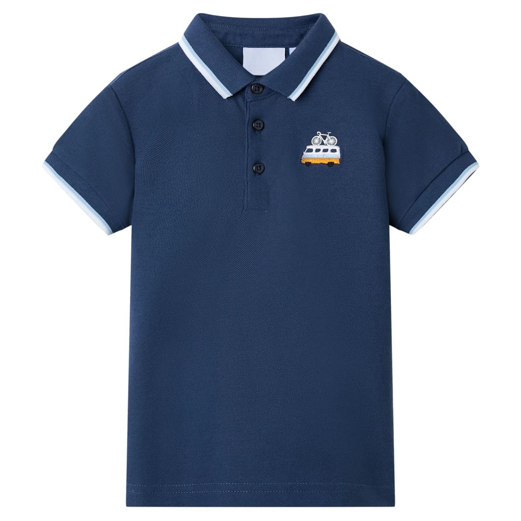 VidaXL Kinderpoloshirt 92 dunkelblau