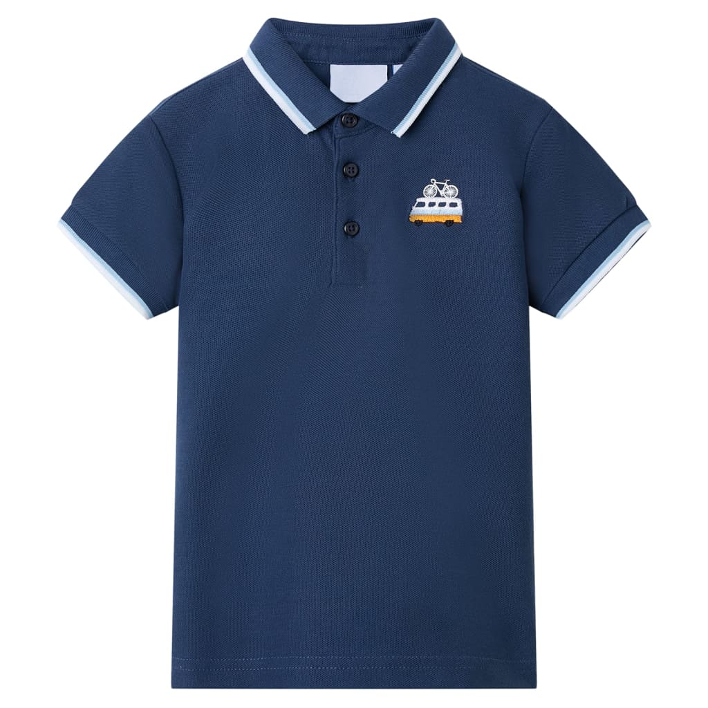 VidaXL Kinderpoloshirt 140 dunkelblau