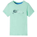 VidaXL Kindershirt mit kurzen Ärmeln 128 Hellgrün