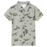 VidaXL Kindershirt 92 hellkhaki meliert