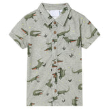 VidaXL Kindershirt 116 hellkhaki meliert