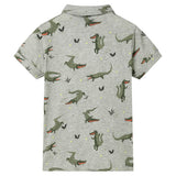 VidaXL Kindershirt 116 hellkhaki meliert