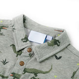VidaXL Kindershirt 128 hellkhaki meliert