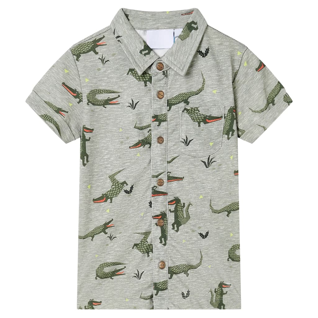 VidaXL Kindershirt 140 hellkhaki meliert