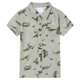 VidaXL Kindershirt 140 hellkhaki meliert