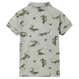 VidaXL Kindershirt 140 hellkhaki meliert