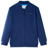VidaXL Kinderstrickjacke mit Reißverschluss 116 Marineblau