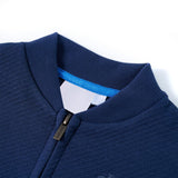 VidaXL Kinderstrickjacke mit Reißverschluss 116 Marineblau