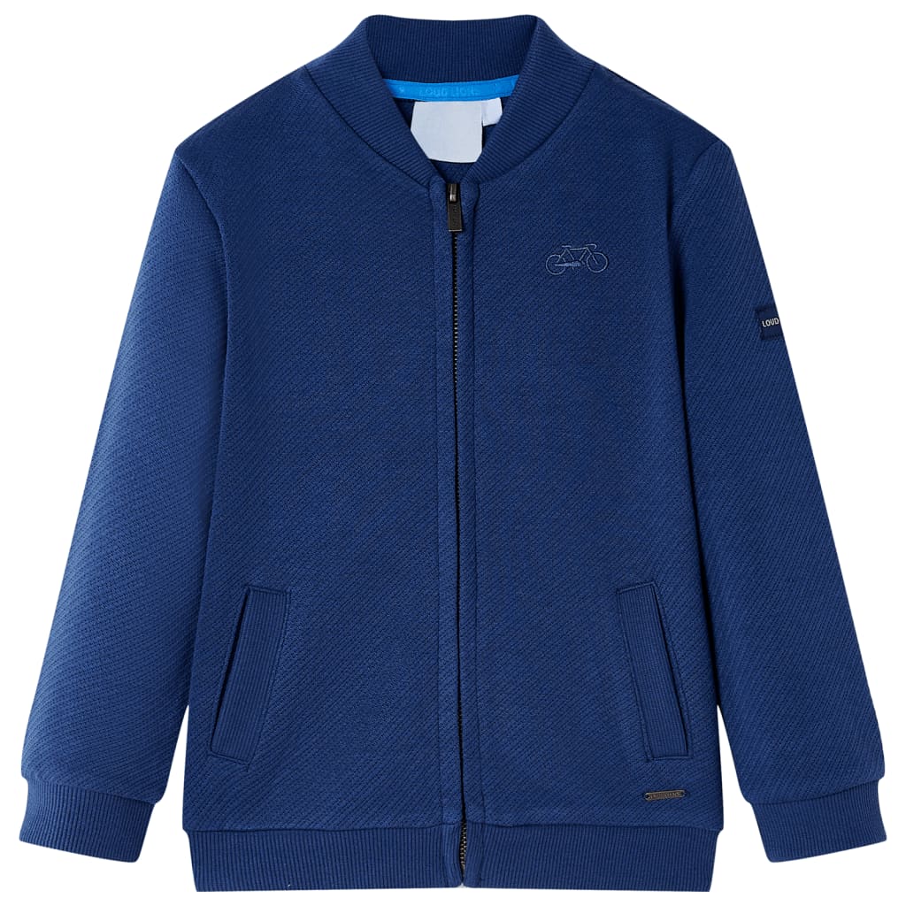 VidaXL Kinderstrickjacke mit Reißverschluss 140 Marineblau