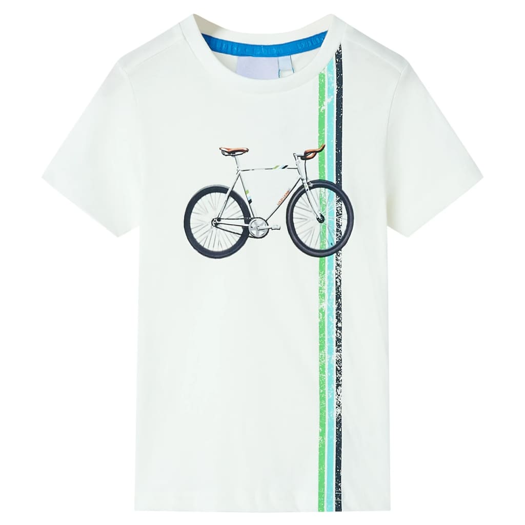 VidaXL Kindershirt mit kurzen Ärmeln 92 Ecru