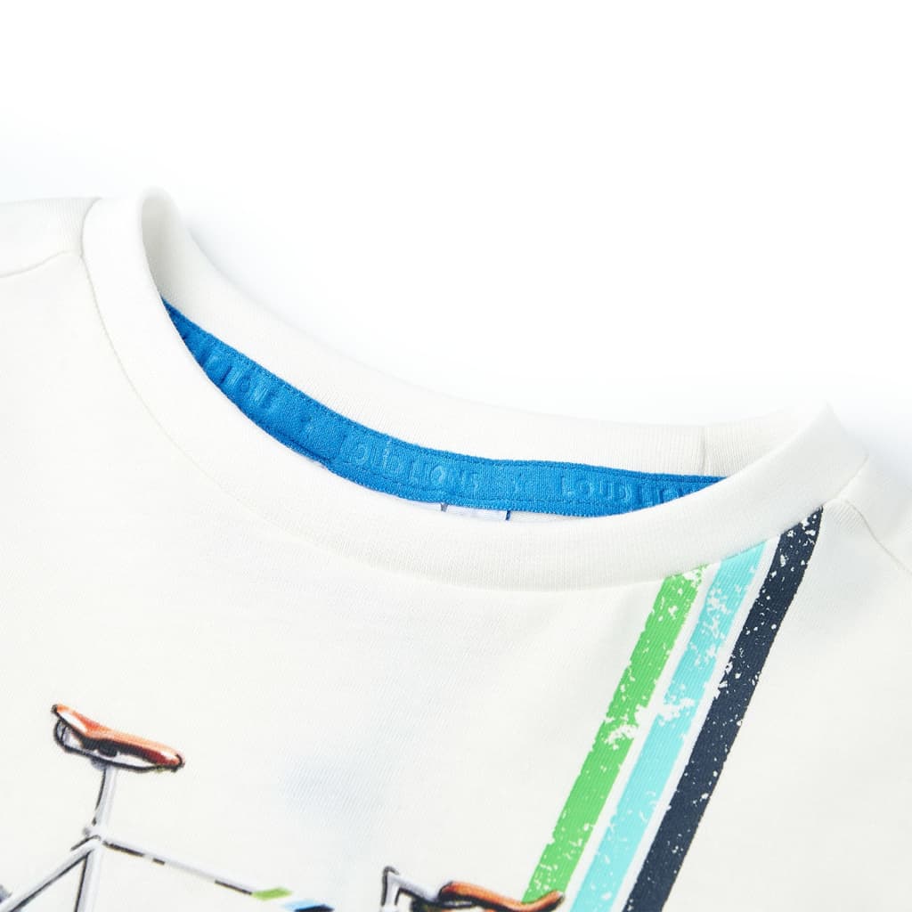 VidaXL Kindershirt mit kurzen Ärmeln 104 Ecru