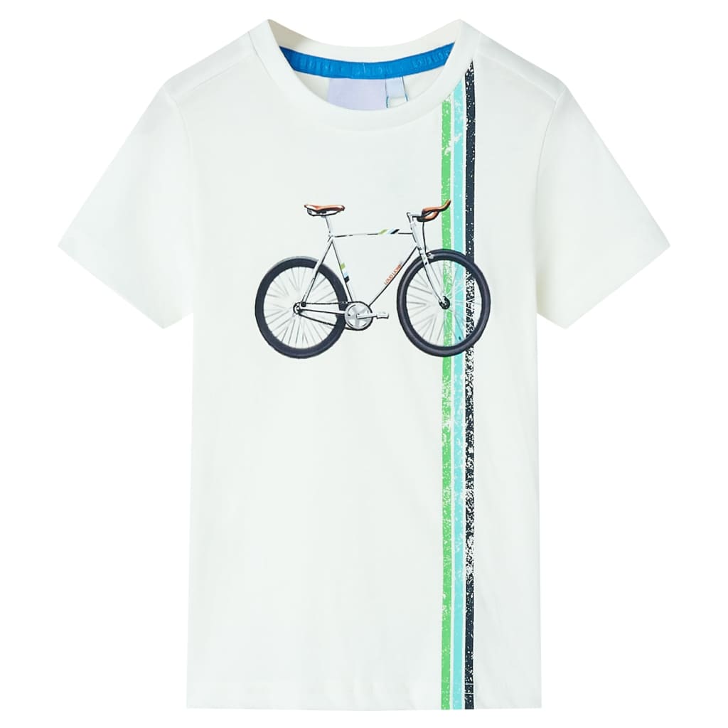VidaXL Kindershirt mit kurzen Ärmeln 128 Ecru