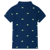 VidaXL Kinderpoloshirt 128 Marineblau