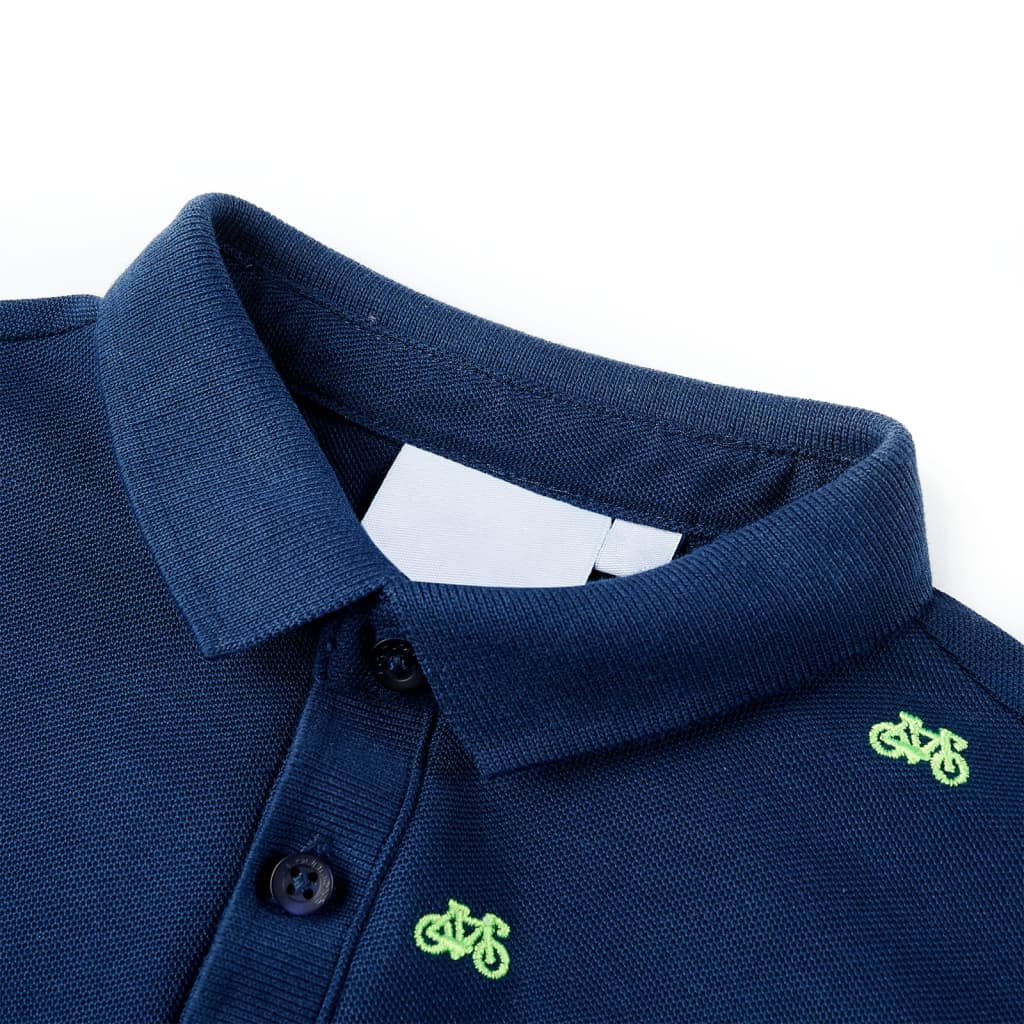 VidaXL Kinderpoloshirt 140 Marineblau