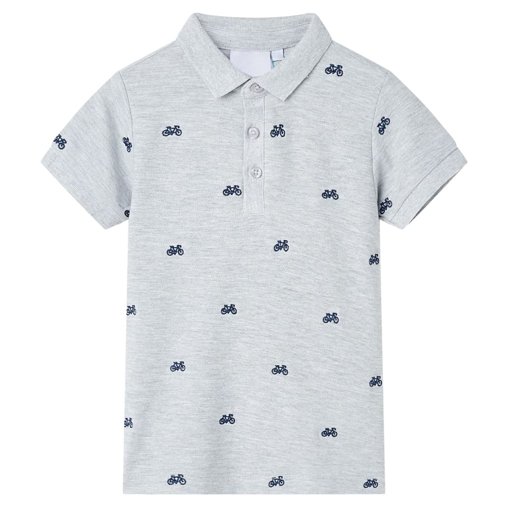VidaXL Kinderpoloshirt 116 Grau Melange