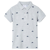 VidaXL Kinderpoloshirt 116 Grau Melange