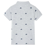 VidaXL Kinderpoloshirt 116 Grau Melange