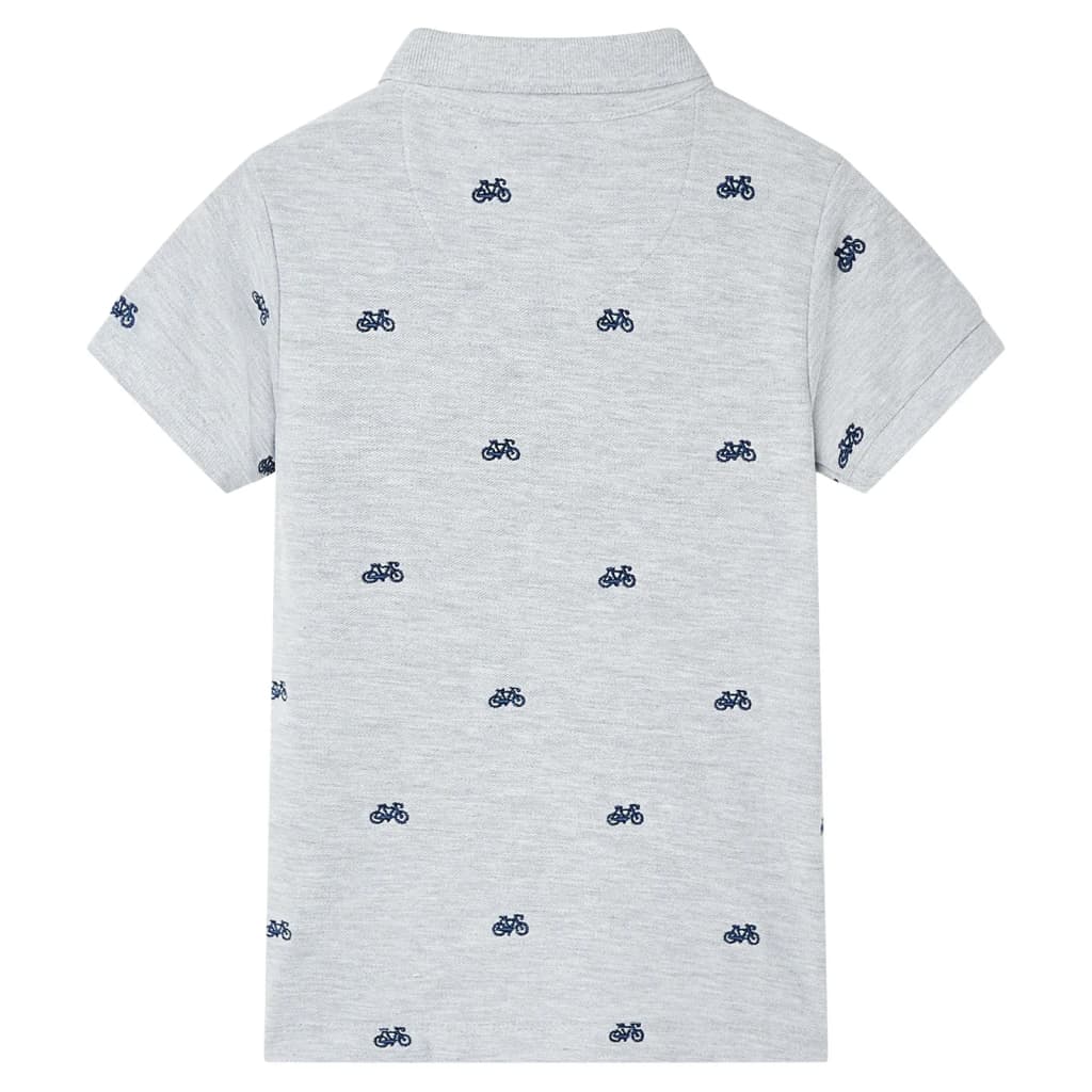 VidaXL Kinderpoloshirt 128 Grau Melange
