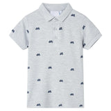 VidaXL Kinderpoloshirt 140 Grau Melange