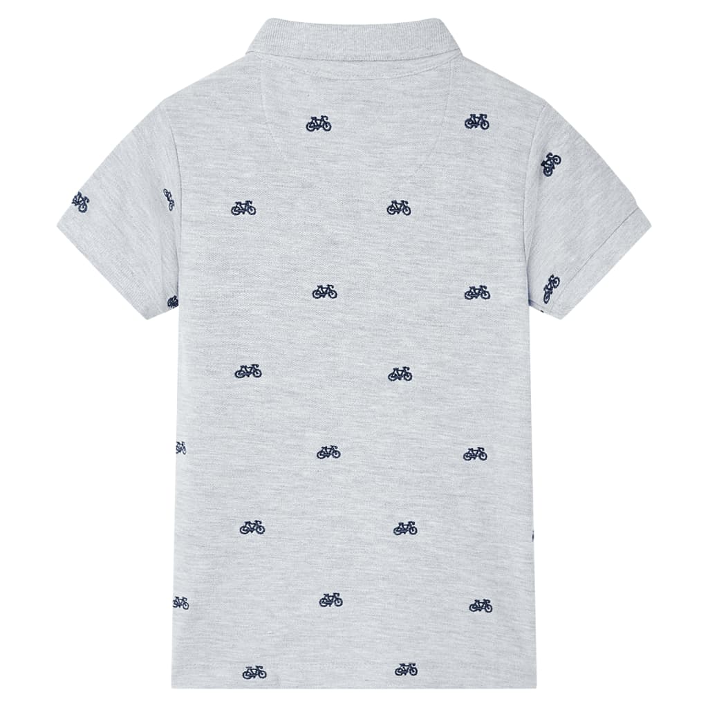 VidaXL Kinderpoloshirt 140 Grau Melange