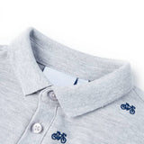 VidaXL Kinderpoloshirt 140 Grau Melange