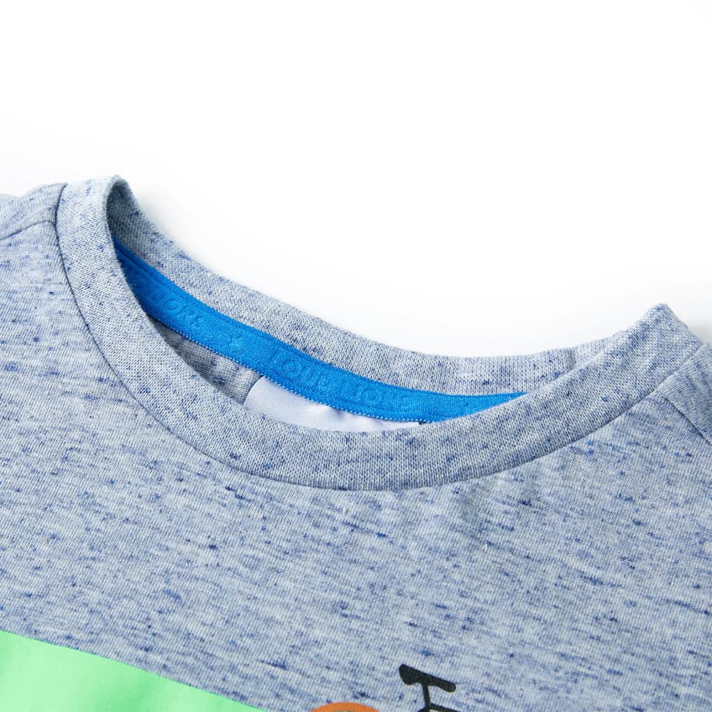 VidaXL Kindershirt mit kurzen Ärmeln 104 blau gemischt