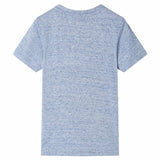 VidaXL Kindershirt mit kurzen Ärmeln 128 blau gemischt