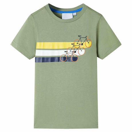 VidaXL Kindershirt mit kurzen Ärmeln 128 helles Khaki