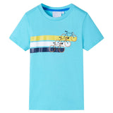 VidaXL Kindershirt mit kurzen Ärmeln 92 Meeresblau