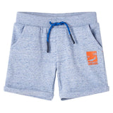 VidaXL Kindershorts mit Kordelzug 92 melangeblau