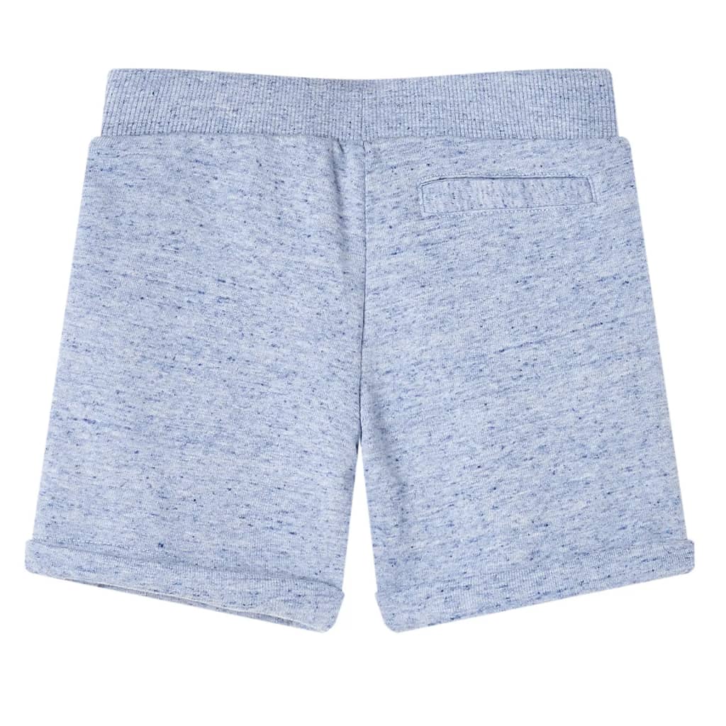 VidaXL Kindershorts mit Kordelzug 128 melangeblau