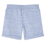 VidaXL Kindershorts mit Kordelzug 128 melangeblau