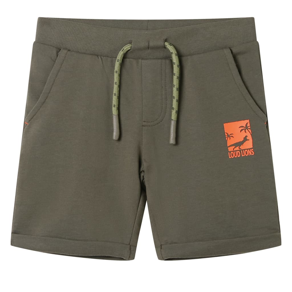 VidaXL Kindershorts mit Kordelzug 92 dunkles Khaki
