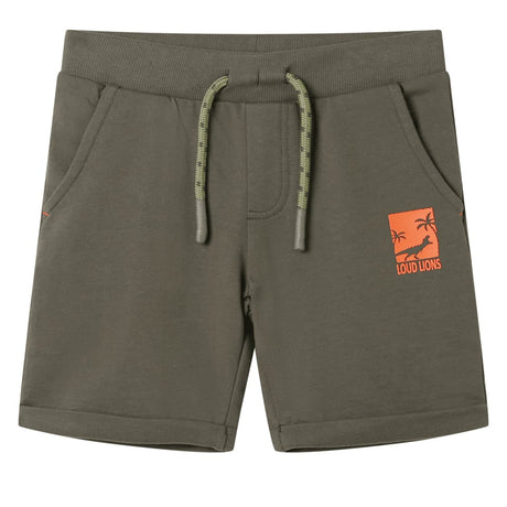 VidaXL Kindershorts mit Kordelzug 140 dunkles Khaki
