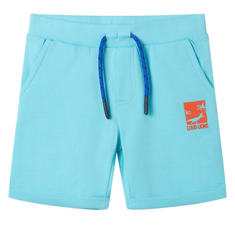 VidaXL Kindershorts mit Kordelzug 128 Meeresblau