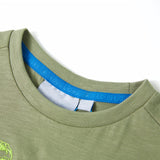 VidaXL Kindershirt mit kurzen Ärmeln 92 helles Khaki