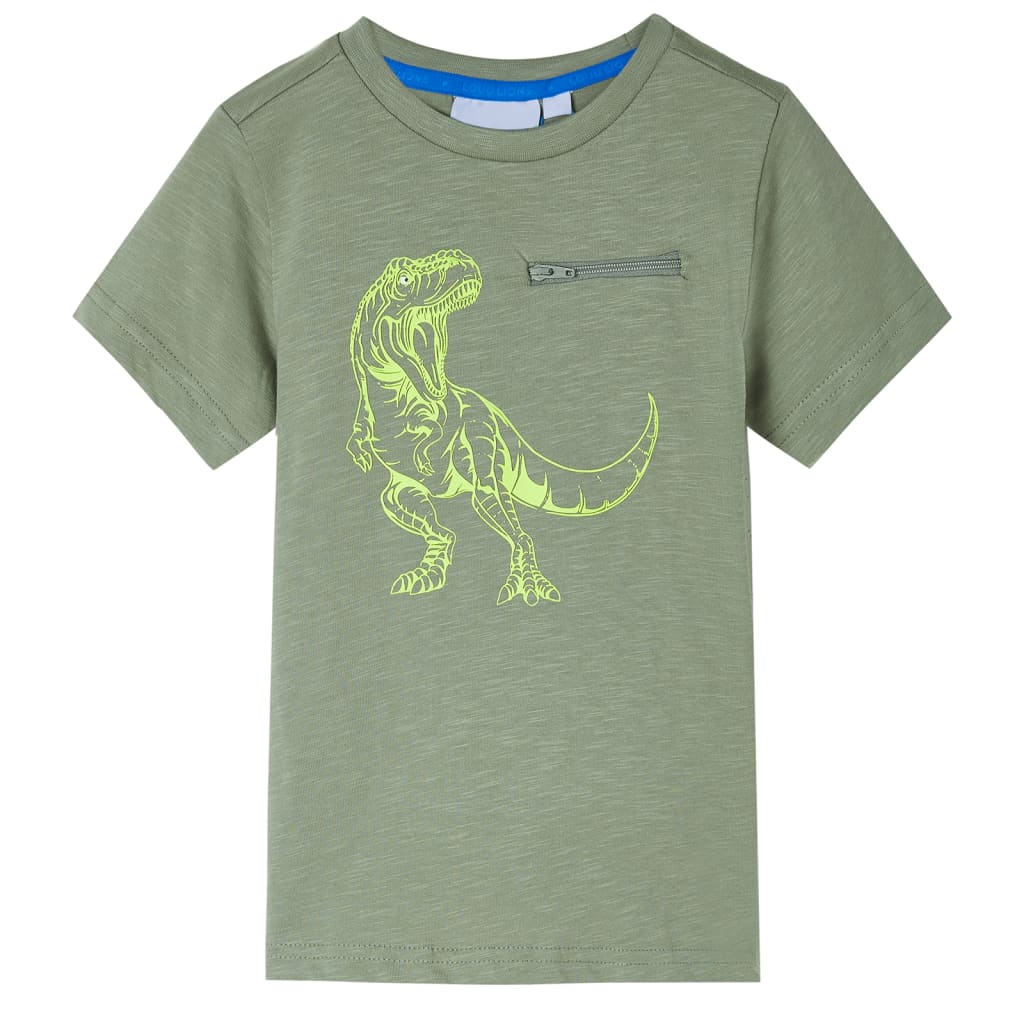 VidaXL Kindershirt mit kurzen Ärmeln 116 helles Khaki