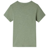 VidaXL Kindershirt mit kurzen Ärmeln 116 helles Khaki