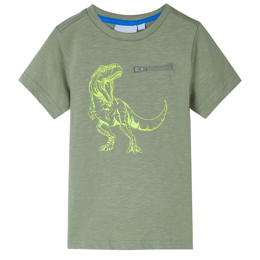 VidaXL Kindershirt mit kurzen Ärmeln 140 helles Khaki