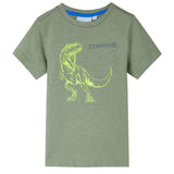 VidaXL Kindershirt mit kurzen Ärmeln 140 helles Khaki